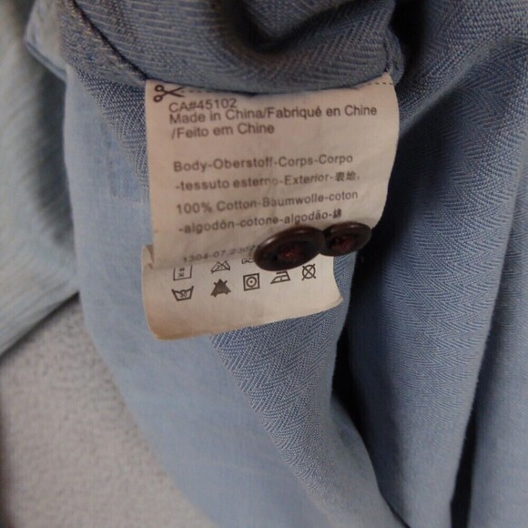 Scotch Center AMS Shirt Men's XL Blue Striped Button Down Long Sleeve Collared - Picture 8 of 10